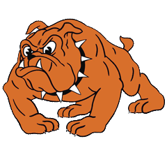 Bulldog facing left